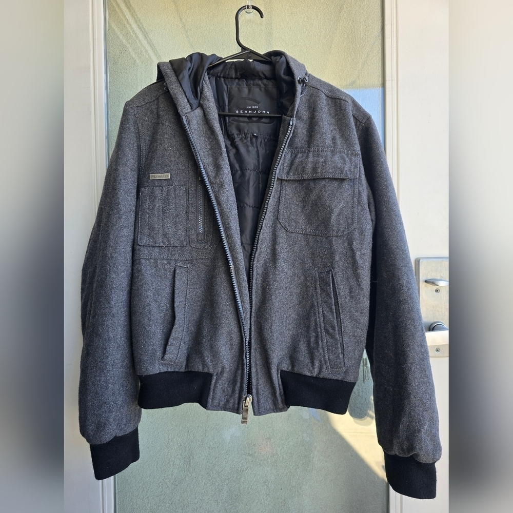 Sean John Charcoal Bomber Jacket